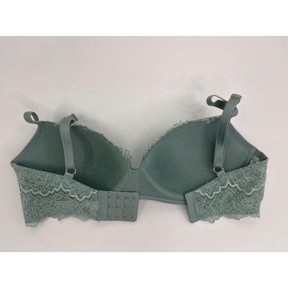 Victoria's Secret Dream Angels Push Up Wirefree Wireless Lace Bra Blue 36DD - Picture 4 of 5